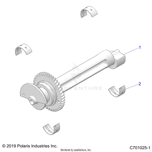 An Image of a Genuine Polaris Parts Schematic Diagram showing the schematic - ENGINE: BALANCER - 2024 POLARIS RZR 900 TRAIL ULTIMATE
