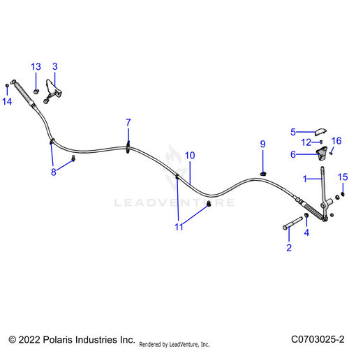 An Image of a Genuine Polaris Parts Schematic Diagram showing the schematic - DRIVE TRAIN: GEAR SELECTOR - 2024 POLARIS RZR TURBO R 4 SPORT