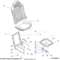 BODY: SEAT ASM. AND SLIDER - 2020 POLARIS RZR XP TURBO