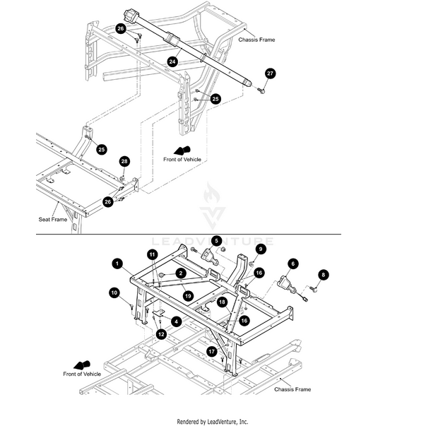 Black and white technical diagram with labeled, numbered callouts shows the Arctic Cat Seat Bracket Retention assembly and part locations. Get OEM Arctic Cat Seat Bracket Retention parts at Witchdoctors.com.