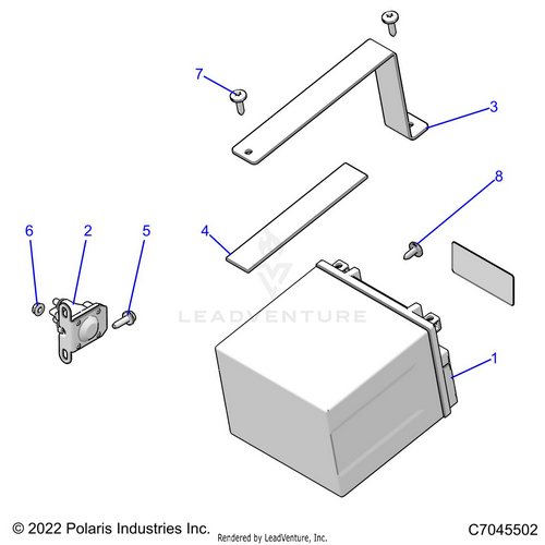 An Image of a Genuine Polaris Parts Schematic Diagram showing the schematic - ELECTRICAL: BATTERY - 2021 POLARIS RZR PRO XP SPORT CA