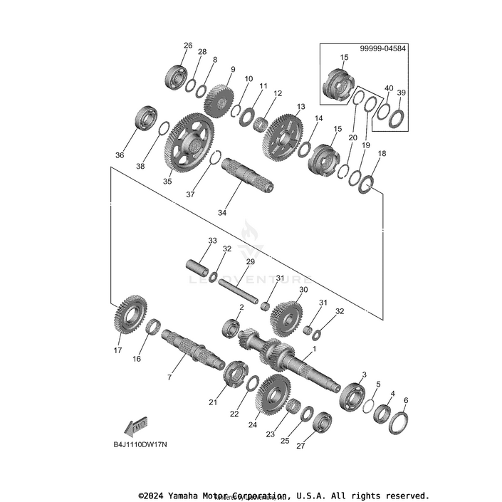 Dog Clutch Kit (Substitute Part 99999-04584-00) by Yamaha Witchdoctors