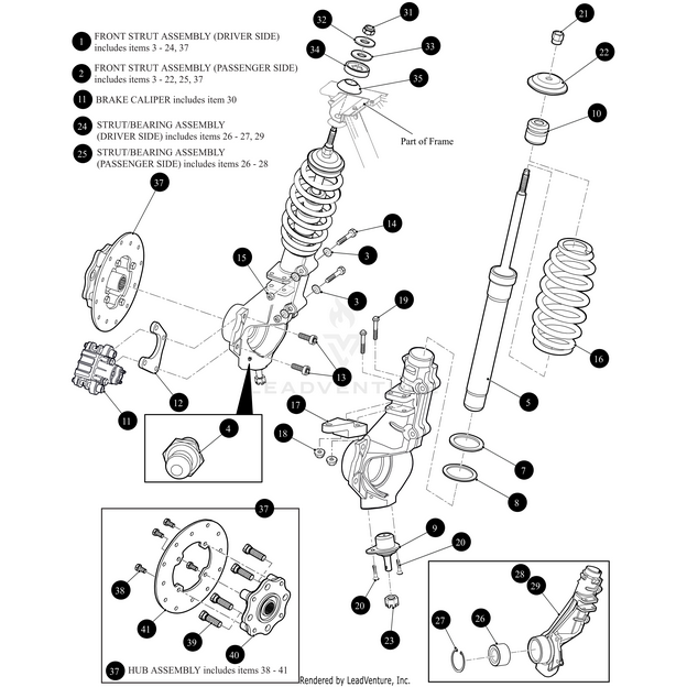 Exploded diagram of a vehicle suspension and hub assembly with labeled parts, including the Snap Ring Din 472-065 by Arctic Cat—perfect for identifying OEM components or upgrading with UTV/ATV accessories. Labels are clearly connected to each part.
