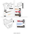 Storage Panel Decal Left (White) (For Havoc Models Only) by Arctic Cat