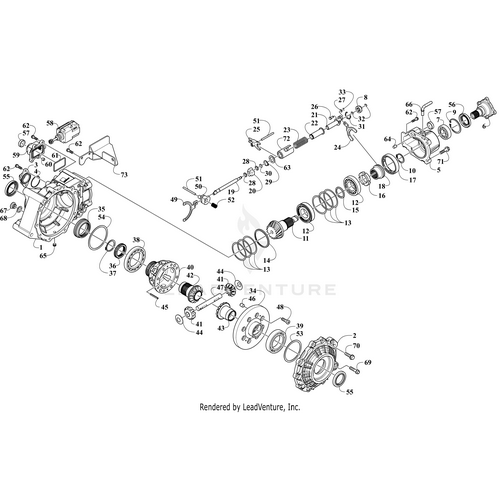 Exploded technical diagram of a mechanical assembly with OEM Arctic Cat parts—gears, shafts, bearings, fasteners—displayed in sequence and numbered labels, featuring the Arctic Cat Case Cover (0817-291).
