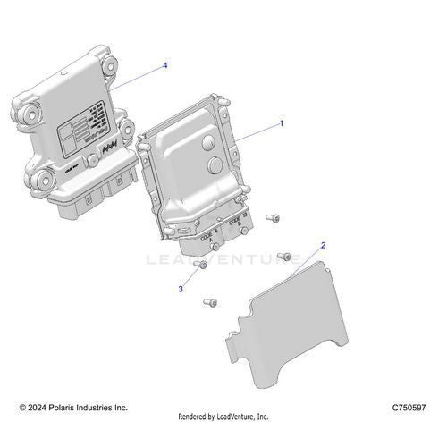 An Image of a Genuine Polaris Parts Schematic Diagram showing the schematic - ELECTRICAL: ECU - 2026 POLARIS RZR PRO XP 4 ULTIMATE