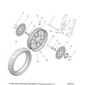 Front Wheel 19X3.5 Cast Black M | [Incl. 5 6 10 13] by Polaris