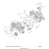 Exploded diagram of a motorcycle engine crankcase assembly with labeled parts—gears, covers, bolts, shafts—and featuring the OEM Screw Hxfl M6X1.0X65 10.9 Zfb by Polaris, set apart for clear identification and reference.