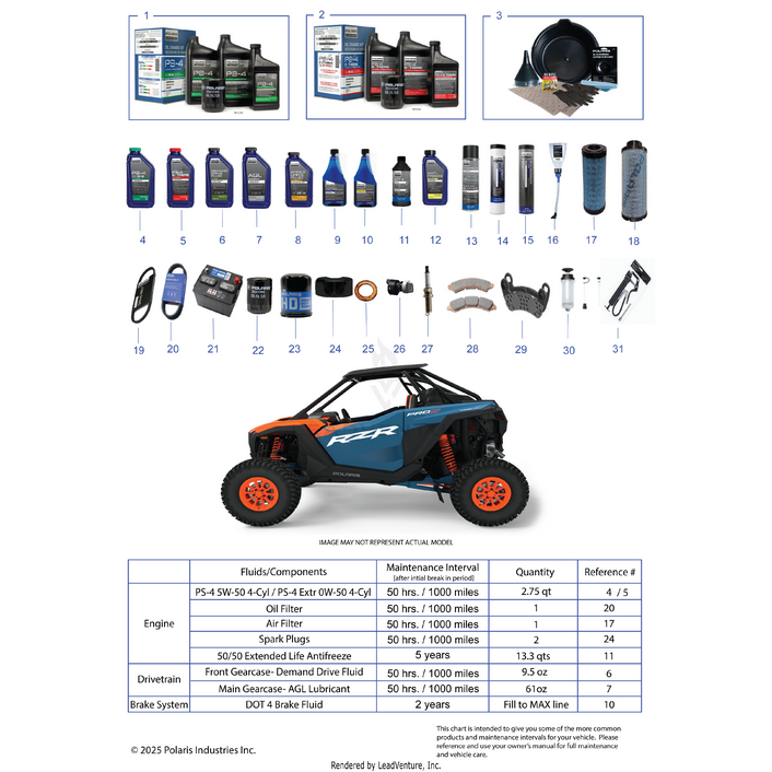 PS-4 Extreme Oil Change Kit 3 Qts [Extreme] by Polaris