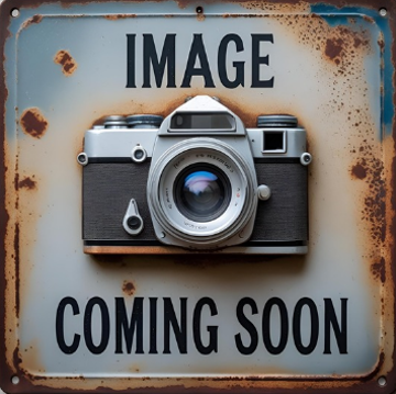 A vintage camera sits on a rusted metal sign reading IMAGE COMING SOON, highlighting the rugged appeal of Arctic Cat OEM parts like the Knuckle - Assembly - Left for your ATV.