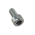 Silver metal hex socket head screw with threaded shaft and cylindrical head.