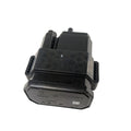 Black rectangular Evap Carbon Canister with multiple ports and connectors, designed for motorcycle use.