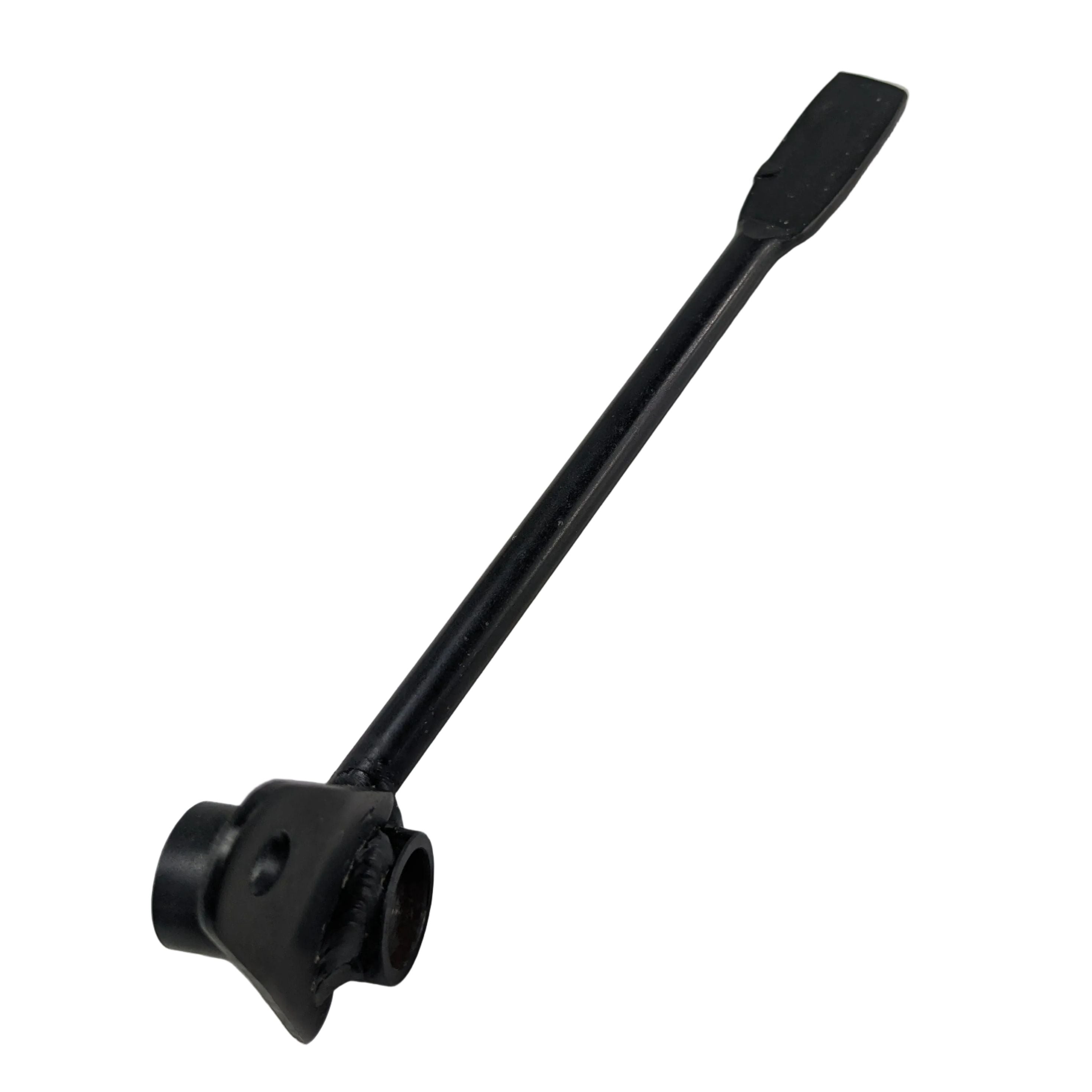 Black metal drive select lever with square flat handle and circular mounting base.