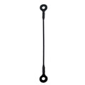 Black flexible door limit cable with circular eyelets on both ends for UTV door support.