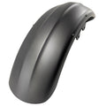 Matte super steel gray front fender with smooth curved design and mounting holes.
