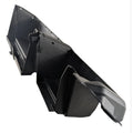 Matte black lower dashboard panel with angular design and molded mounting points for Can-Am UTVs.