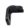 Black metal L-shaped cable mount bracket with two mounting holes.
