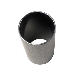 Polished cylindrical metal fork spring collar with smooth finish and hollow center.