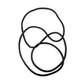 Black rubber seal ring set with circular and elongated shapes designed for air filter fitment.