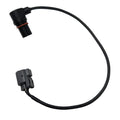 Black crank position sensor with gray rectangular connector and flexible cable.