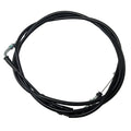 Black coiled throttle cable with metal connectors on both ends for CFMOTO offroad vehicles.