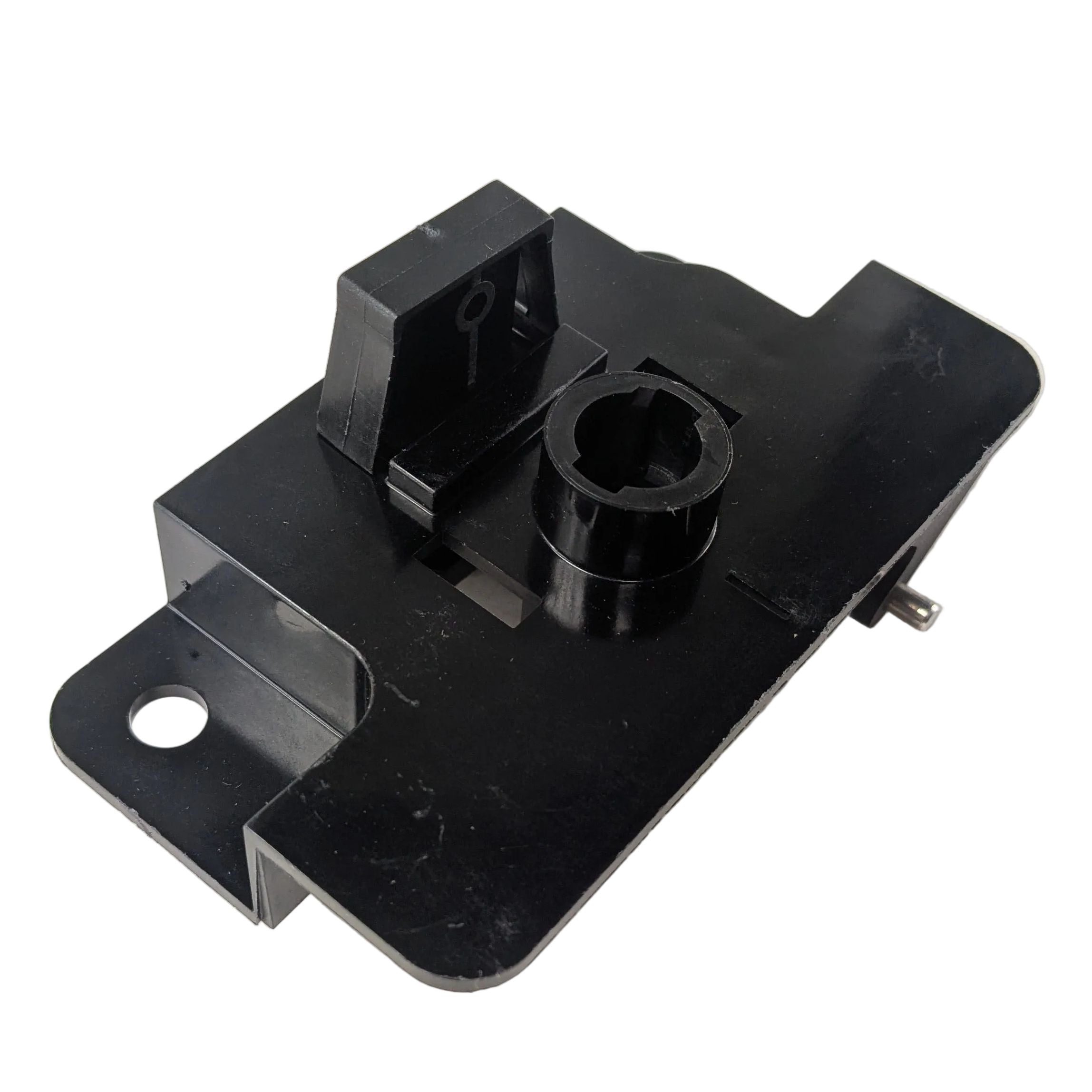 Black plastic door actuator with mounting holes and gear mechanism for Polaris UTVs.