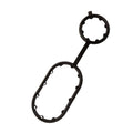 Black plastic Seal-Filter Adapter with circular and oval openings connected by a straight bar.