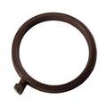 Brown circular rubber gasket with a small tab extension on the outer edge.