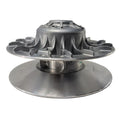 Gray metal Can-Am inner half assembly with circular base and finned hub design.