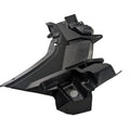 Black angular front upper deflector with molded plastic construction and mounting points for Can-Am Maverick X3.