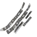 Black and silver UFORCE 1000 and CFMOTO decals in bold block letters on white backing sheets.
