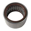 Cylindrical roller bearing with metal outer ring and visible rollers inside.