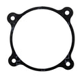 Black circular CVT housing gasket with four mounting holes, made of flexible material.