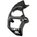 Matte black plastic motorcycle dash panel with integrated instrument cluster openings and mounting points.