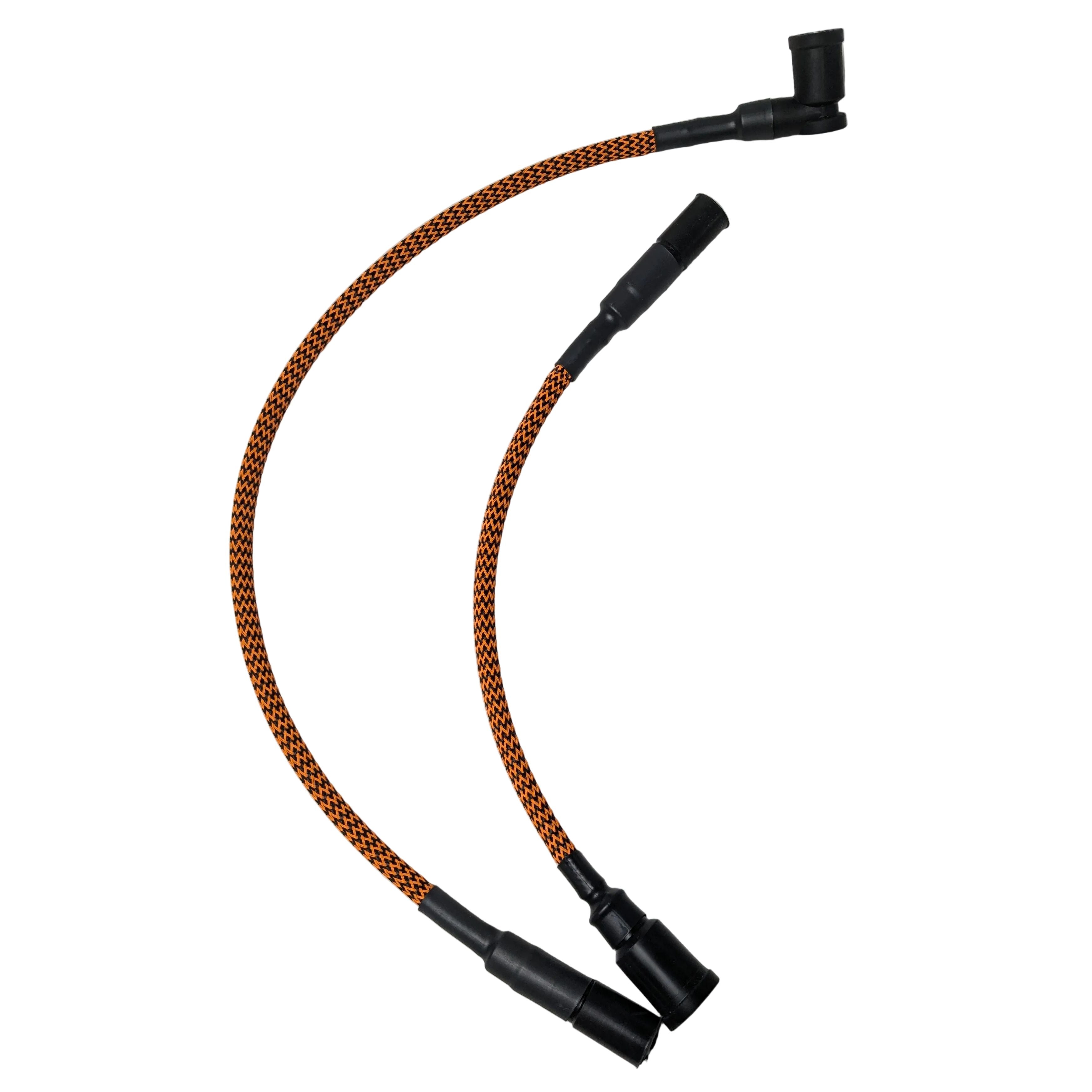 Spark Plug Wires Black / Orange Checkered by Trik Wires
