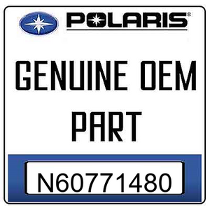 Polaris logo with "Genuine OEM Part" and part number N60771480 shown in a box at the bottom, highlighting this as a Polaris Kit Starter Jackshaft for Victory Indian drivetrain part replacement.
