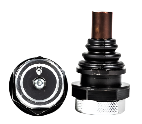 Polaris OG Heavy Duty Ball Joint by Black Ops Machine - 07-30-00 - Front Grease Fitting Standing on end Close Up View