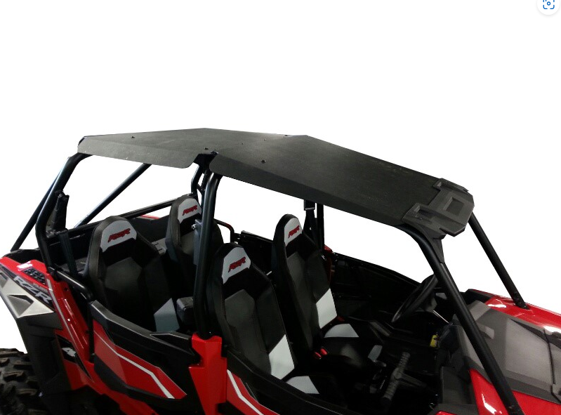 Polaris RZR 4 900_1000 Abs Hard Plastic Roof by Spike - 88-4400ABS - Exterior Passenger Side Above Behicle Close Up View