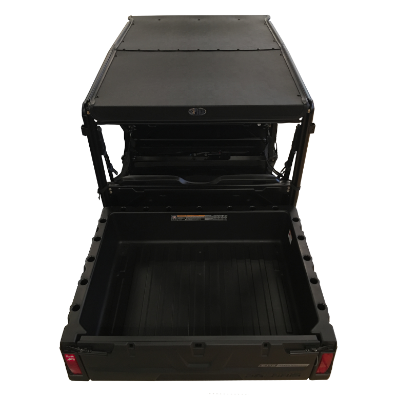 Polaris Ranger Full-Size Crew 2-PC ABS Roof (Pro-Fit Cage) by Spike - 88-9520BBS - Exterior Rear Close Up View