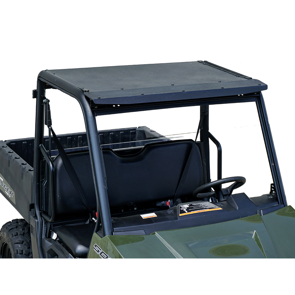 Polaris Ranger Mid Size Abs Hard Plastic Roof by Spike - 88-5220BBS - Exterior Passenger Side Close Up View