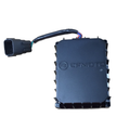 The T-Box by CF Moto is a black electronic device with wiring, perfect for integrating with CFmoto ATV parts or other compatible CFmoto OEM components.