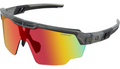 Wheelie Sunglasses - Gloss Clear Gray - Smoke Black Red Revo Mirror Lens by Bobster
