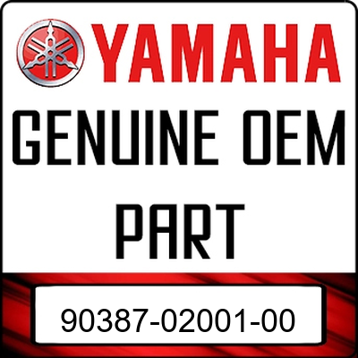 An Image of the Genuine Yamaha Logo reading 'GENUINE OEM PART' 90387-02001-00