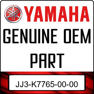 An Image of the Genuine Yamaha Logo reading 'GENUINE OEM PART' JJ3-K7765-00-00
