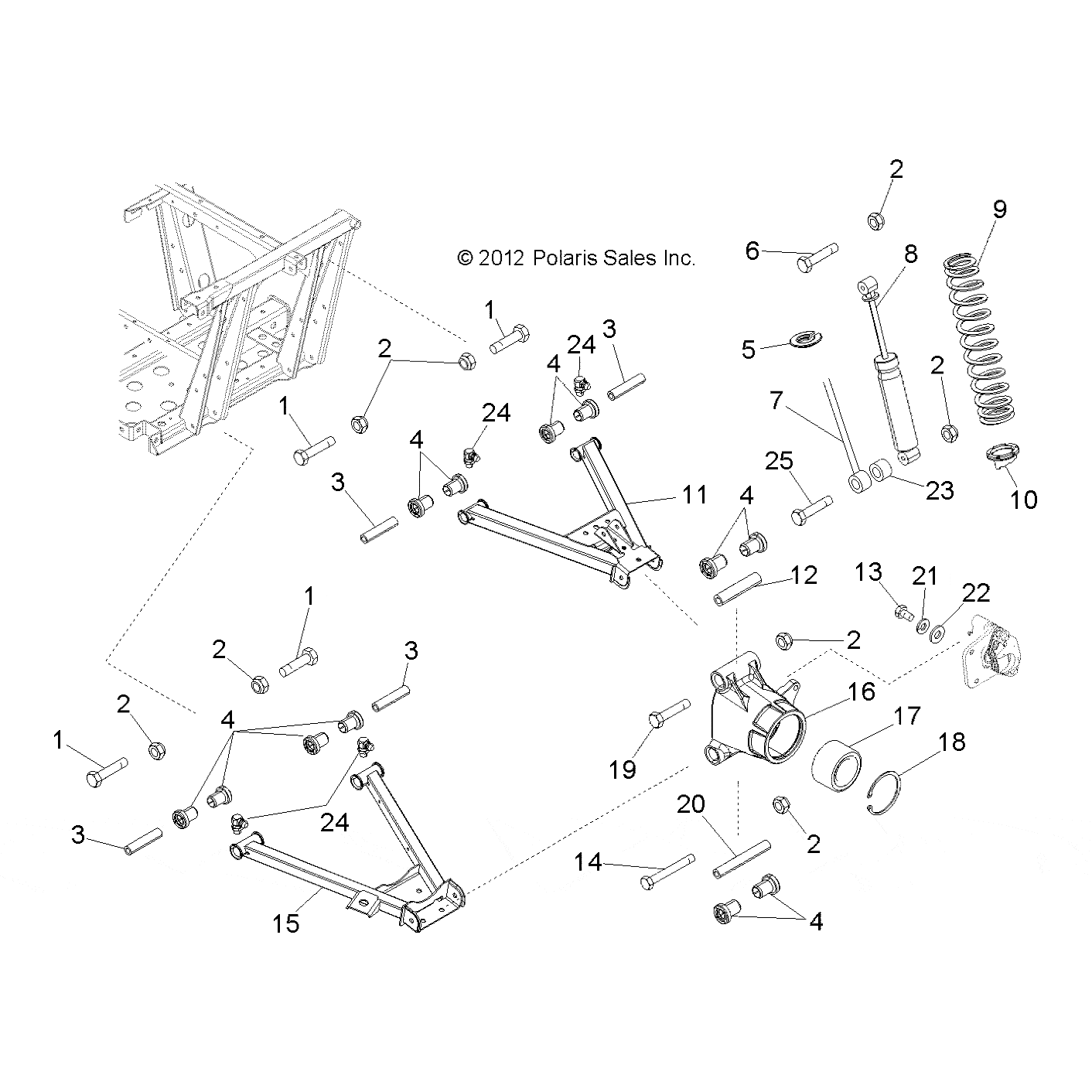 A-Arm Bushing, Short, Black by Polaris 5439270 OEM Hardware P5439270 Off Road Express