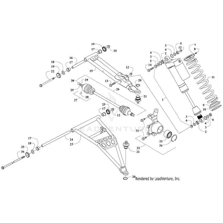 A-Arm,Fr-Upr-Rh-Blk Assy By Arctic Cat 1503-332 OEM Hardware 1503-332 Off Road Express