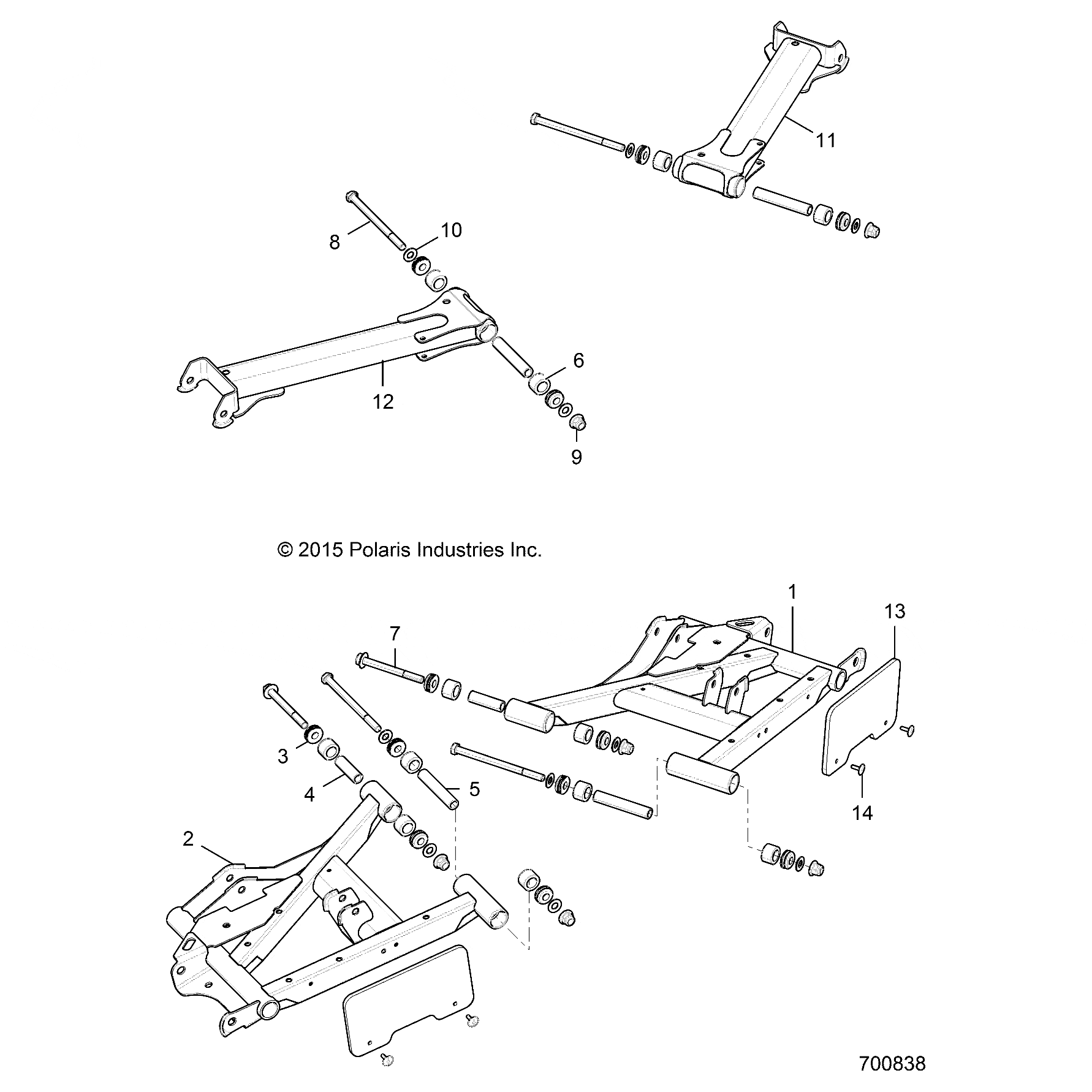 A-Arm Weld Rear Upper Left Org by Polaris 1021412-647 OEM Hardware P1021412-647 Off Road Express
