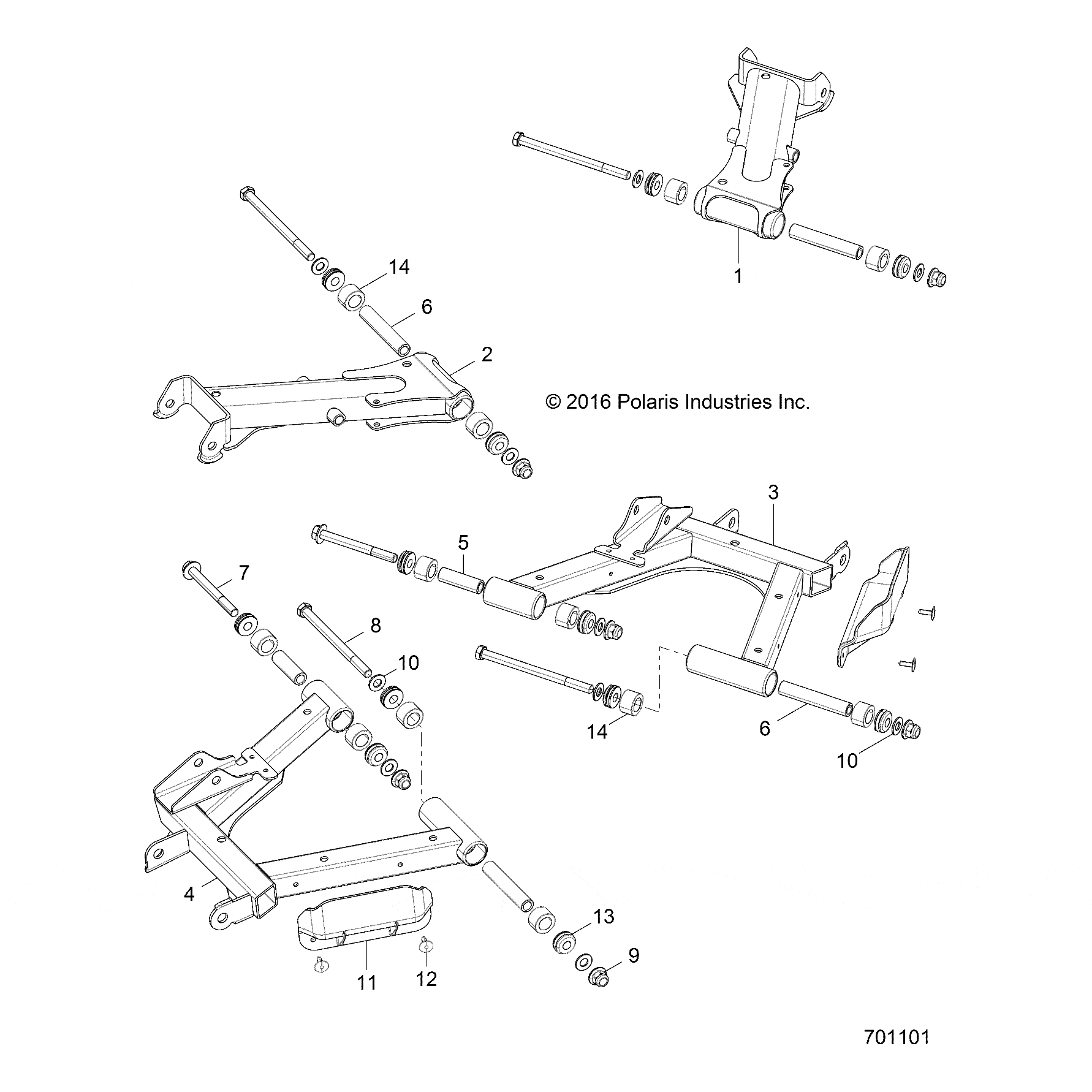 A-Arm Weld Rr Lower R 60 Cosmic S by Polaris 1021415-446 OEM Hardware P1021415-446 Off Road Express