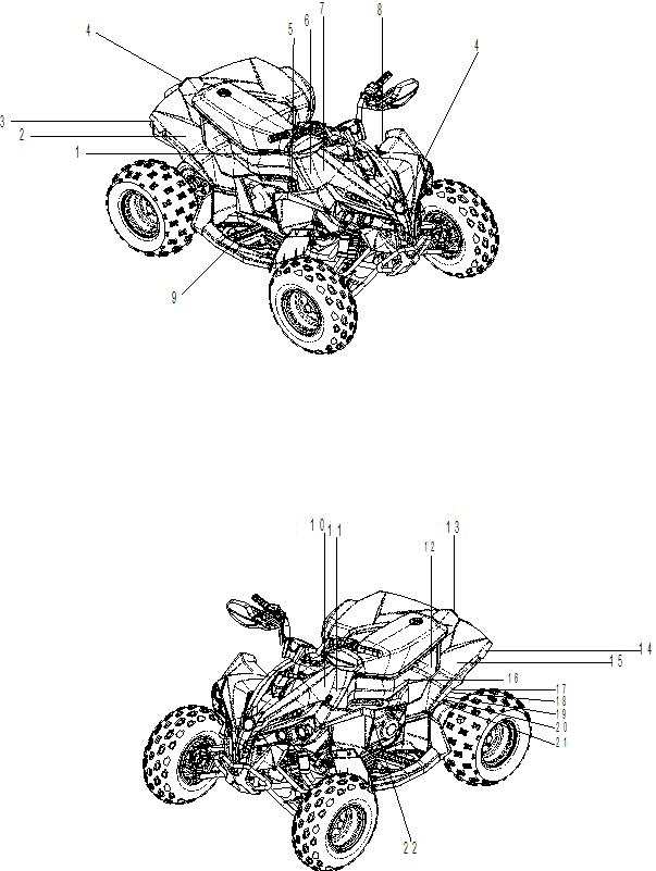An Image of a Genuine Can-Am Parts Schematic Diagram showing the schematic - BODY - DECAL X XC