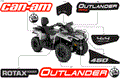 BODY - FEATURE DECALS - 2018 CAN AM OUTLANDER MAX 4X4 450 EFI - CALI - VIPER RED
